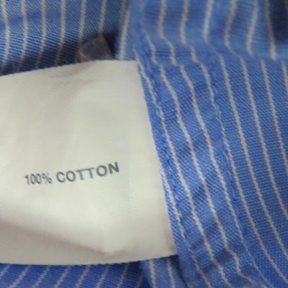 GAP Women's Blue Striped Button Down Blouse Size 4 Preppy Classic Corpcore - Picture 4 of 5